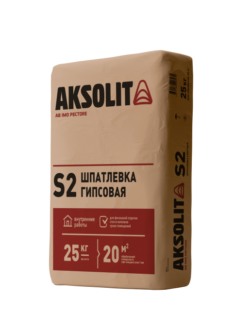 Новинка: AKSOLIT S2 шпатлёвка финишная гипсовая